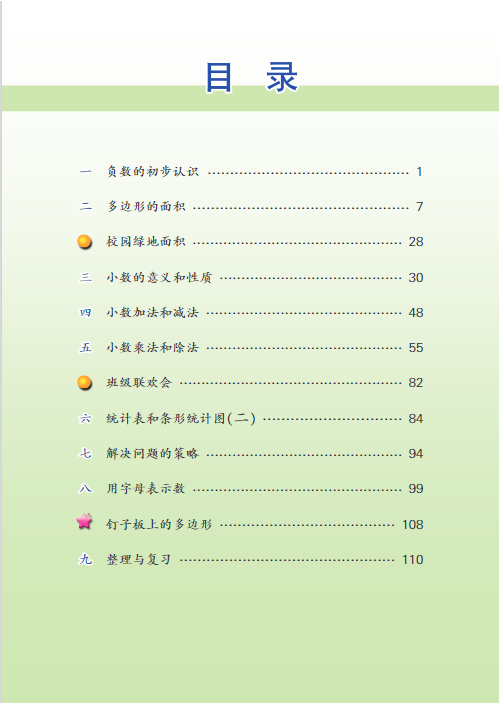 苏教版五年级数学(上册)教材电子版