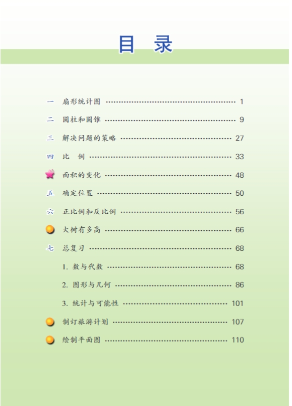 苏教版六年级下册数学电子课本教材