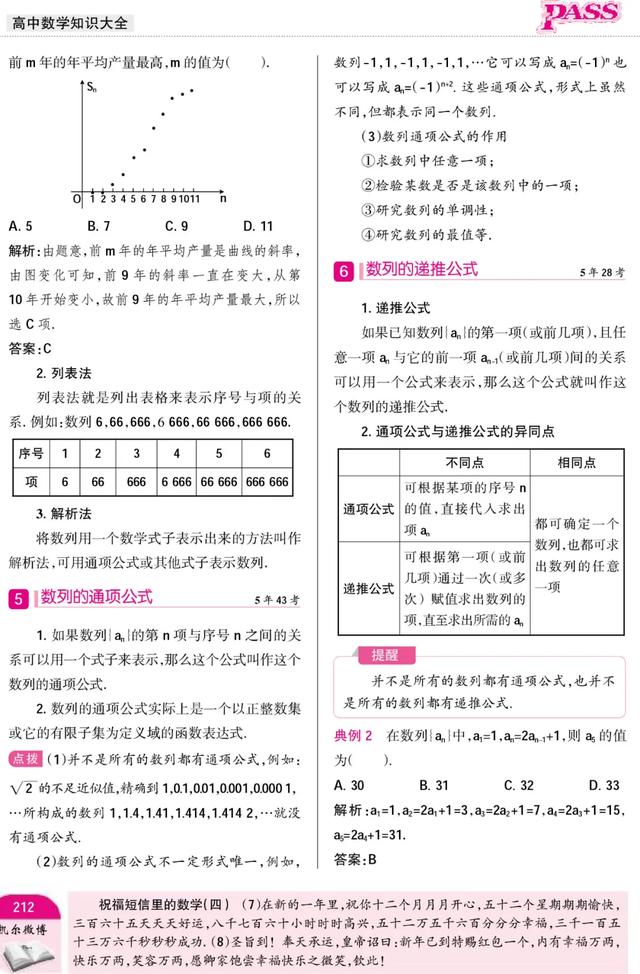 高二数学必修5数列知识点