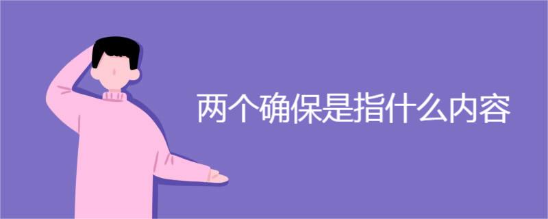 两个确保是指什么内容