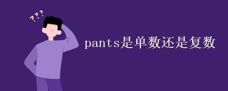 pants是单数还是复数