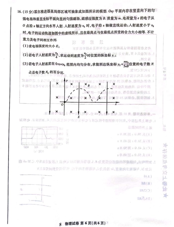 2023高考江苏物理试卷附答案